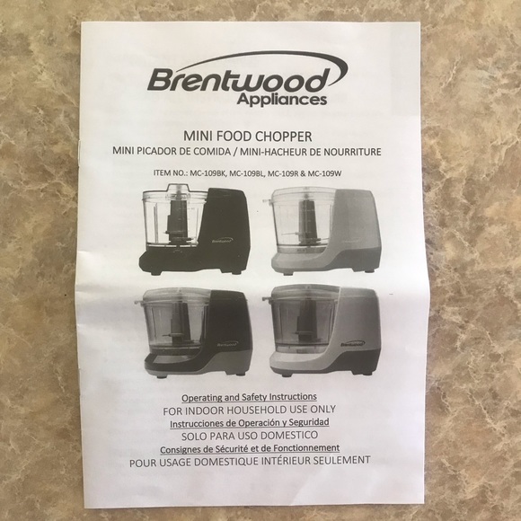 Mini food chopper by Brentwood , is unused & in the original box - Picture 5 of 5
